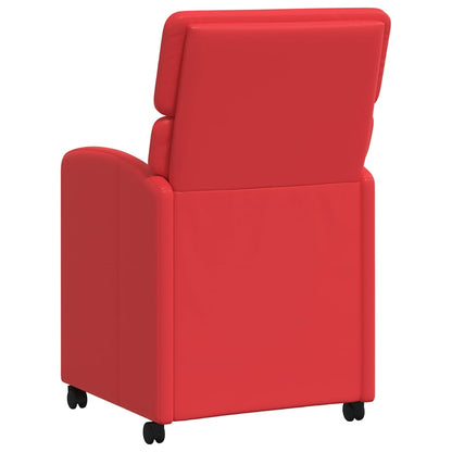 Dining Chairs with Wheels with Wheels 2 pcs Red 58 x 65 x 98 cm