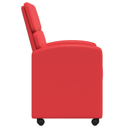 Dining Chairs with Wheels with Wheels 2 pcs Red 58 x 65 x 98 cm