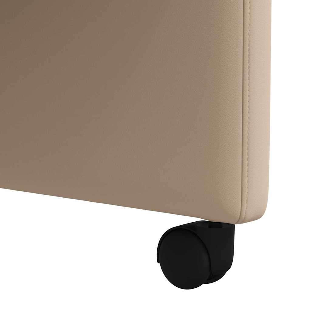 Dining Chairs with Wheels 2 pcs Cappuccino 58 x 65 x 98 cm