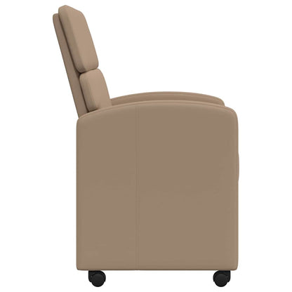 Dining Chairs with Wheels 2 pcs Cappuccino 58 x 65 x 98 cm