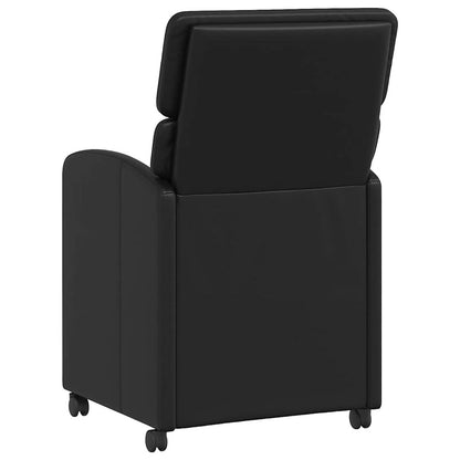 Dining Chairs with Wheels 2 pcs Black 58 x 65 x 98 cm