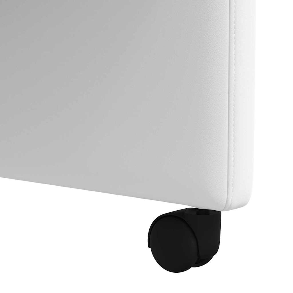 Dining Chairs with Wheels 2 pcs White 58 x 65 x 98 cm