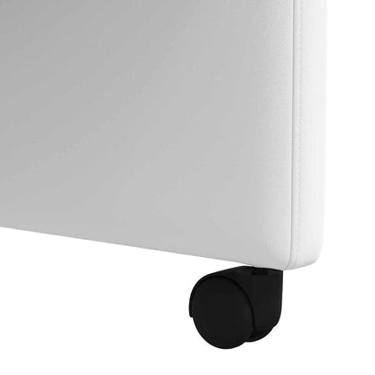 Dining Chairs with Wheels 2 pcs White 58 x 65 x 98 cm