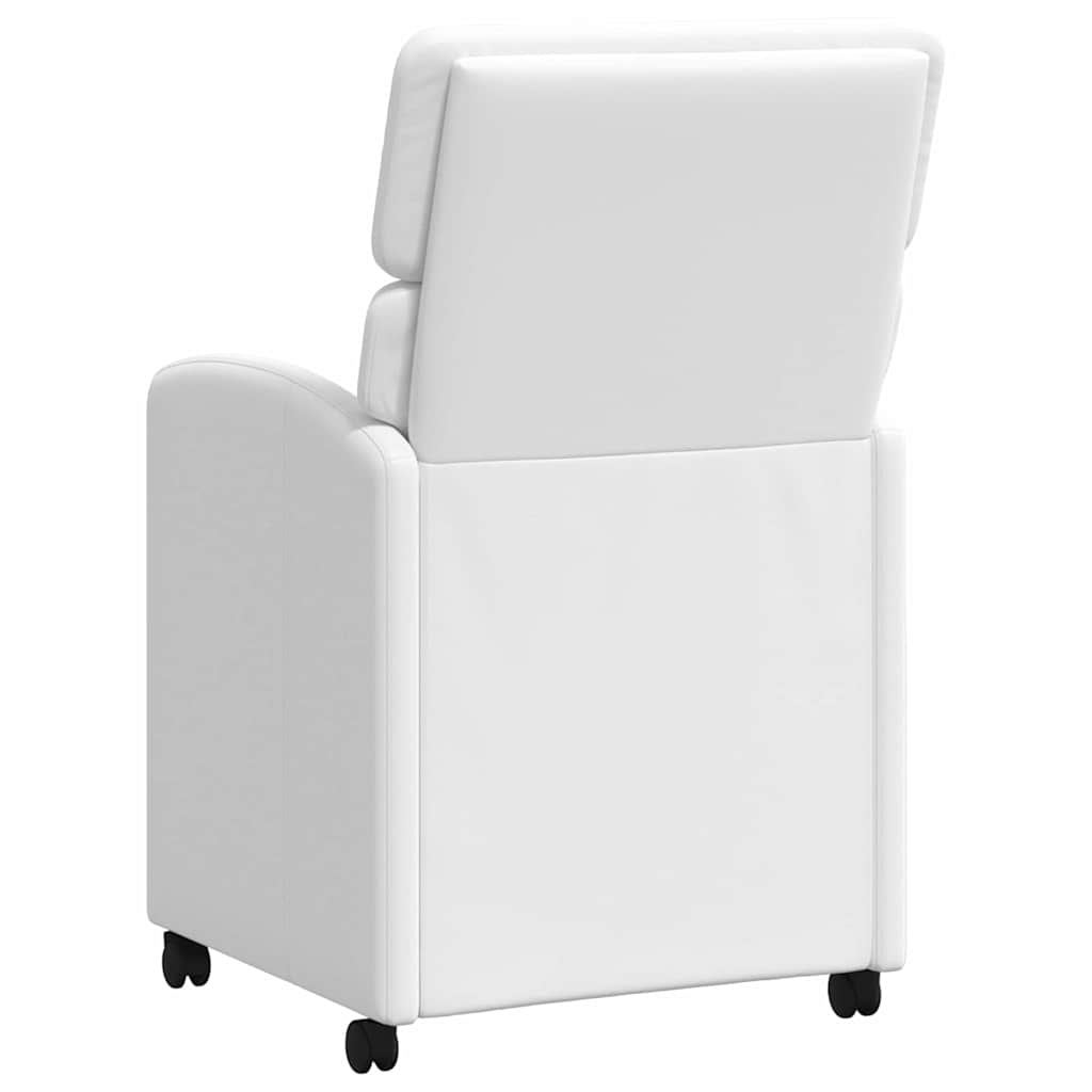 Dining Chairs with Wheels 2 pcs White 58 x 65 x 98 cm