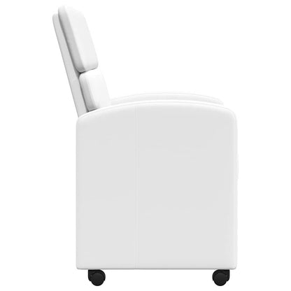 Dining Chairs with Wheels 2 pcs White 58 x 65 x 98 cm