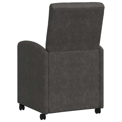 Dining Chairs with Wheels 2 pcs Black 57 x 67 x 98 cm