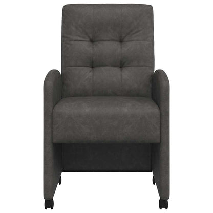 Dining Chairs with Wheels 2 pcs Black 57 x 67 x 98 cm