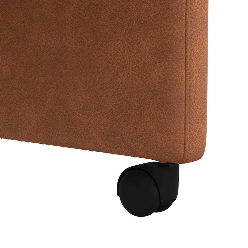 Dining Chairs with Wheels 2 pcs Brown 57 x 67 x 98 cm