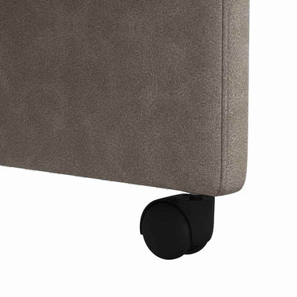 Dining Chairs with Wheels 2 pcs Grey 57 x 67 x 98 cm