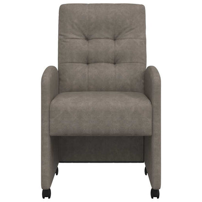 Dining Chairs with Wheels 2 pcs Grey 57 x 67 x 98 cm