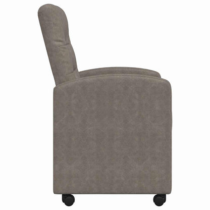 Dining Chairs with Wheels 2 pcs Grey 57 x 67 x 98 cm