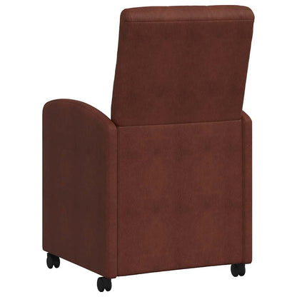Dining Chairs with Wheels 2 pcs Shiny brown 57 x 67 x 98 cm
