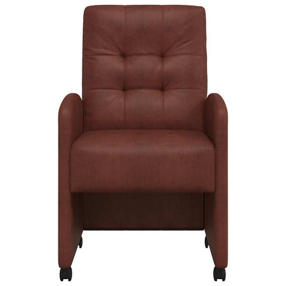 Dining Chairs with Wheels 2 pcs Shiny brown 57 x 67 x 98 cm