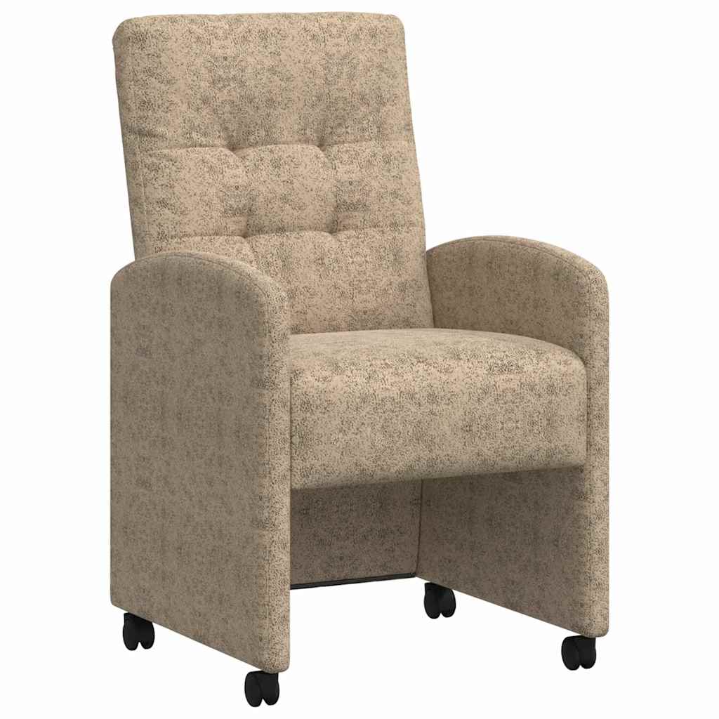 Dining Chairs with Wheels 2 pcs Light grey 57 x 67 x 98 cm