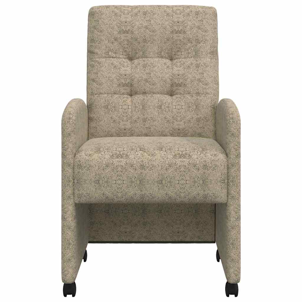 Dining Chairs with Wheels 2 pcs Light grey 57 x 67 x 98 cm
