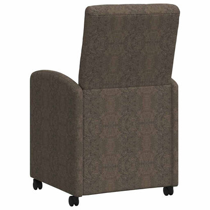 Dining Chairs with Wheels 2 pcs Dark grey 57 x 67 x 98 cm