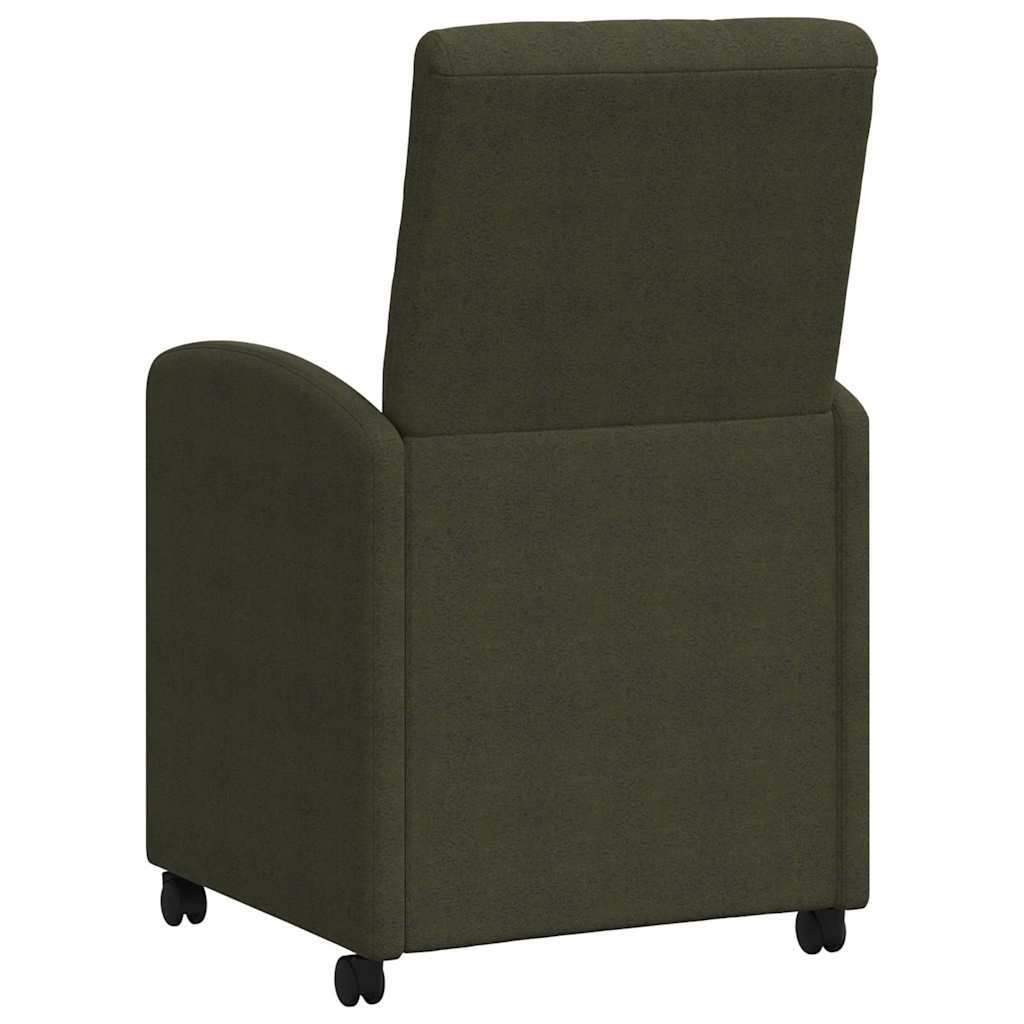 Dining Chairs with Wheels 2 pcs Army green 57 x 67 x 98 cm