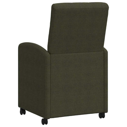 Dining Chairs with Wheels 2 pcs Army green 57 x 67 x 98 cm