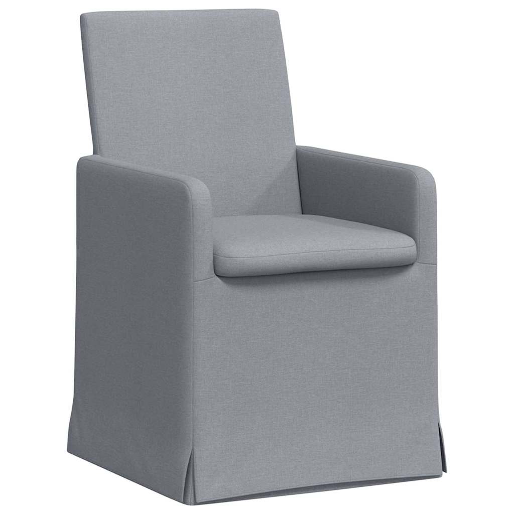 Dining Chairs 2 pcs Light grey 57 x 67 x 95 cm Fabric