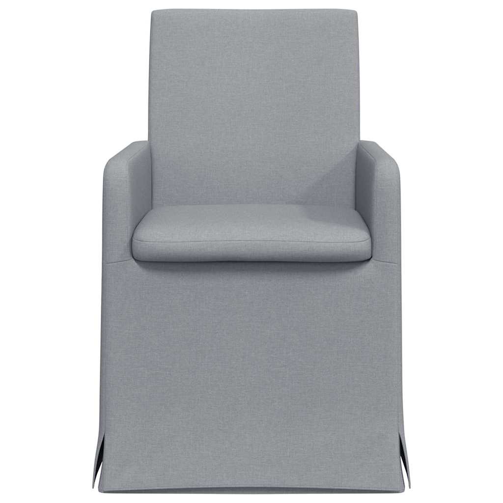 Dining Chairs 2 pcs Light grey 57 x 67 x 95 cm Fabric
