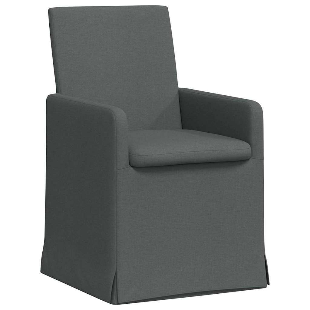 Dining Chairs 2 pcs Dark grey 57 x 67 x 95 cm Fabric