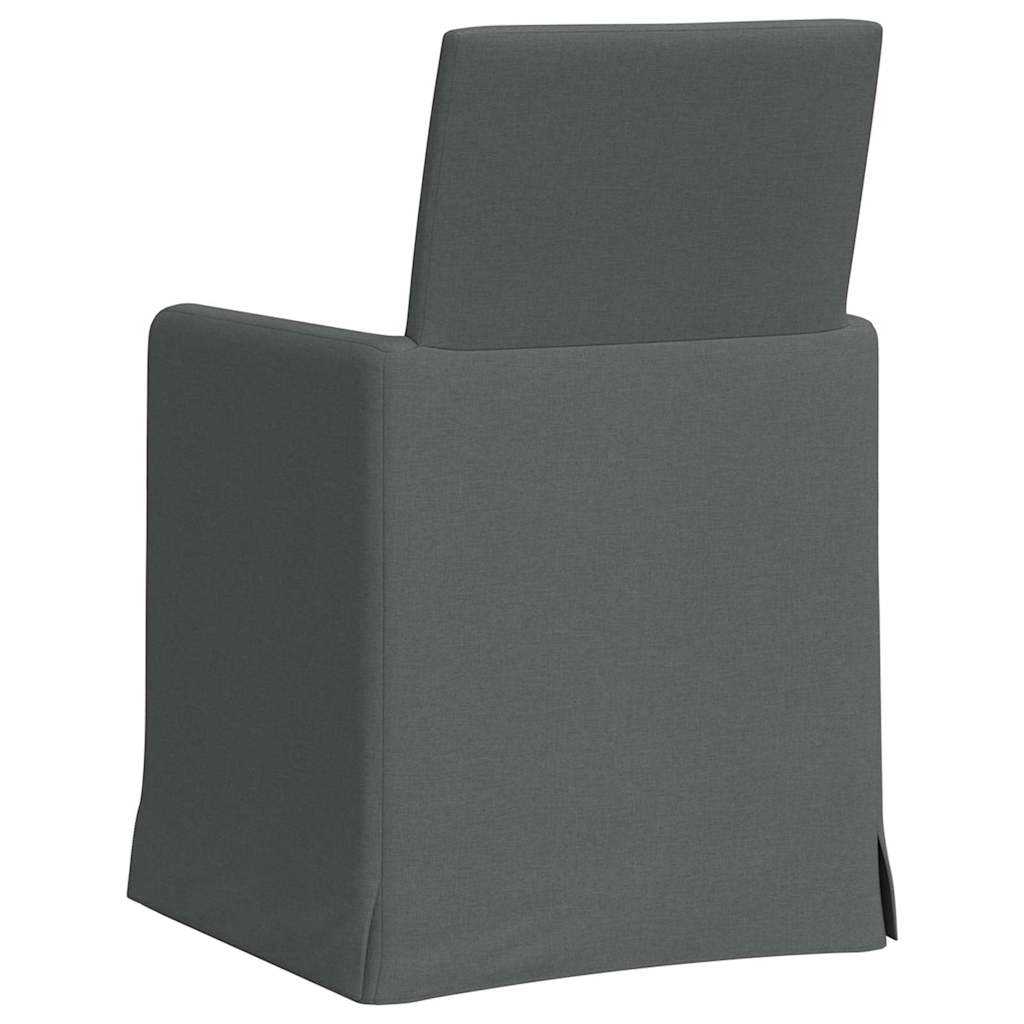 Dining Chairs 2 pcs Dark grey 57 x 67 x 95 cm Fabric