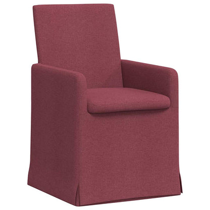 Dining Chairs 2 pcs Wine red 57 x 67 x 95 cm Fabric
