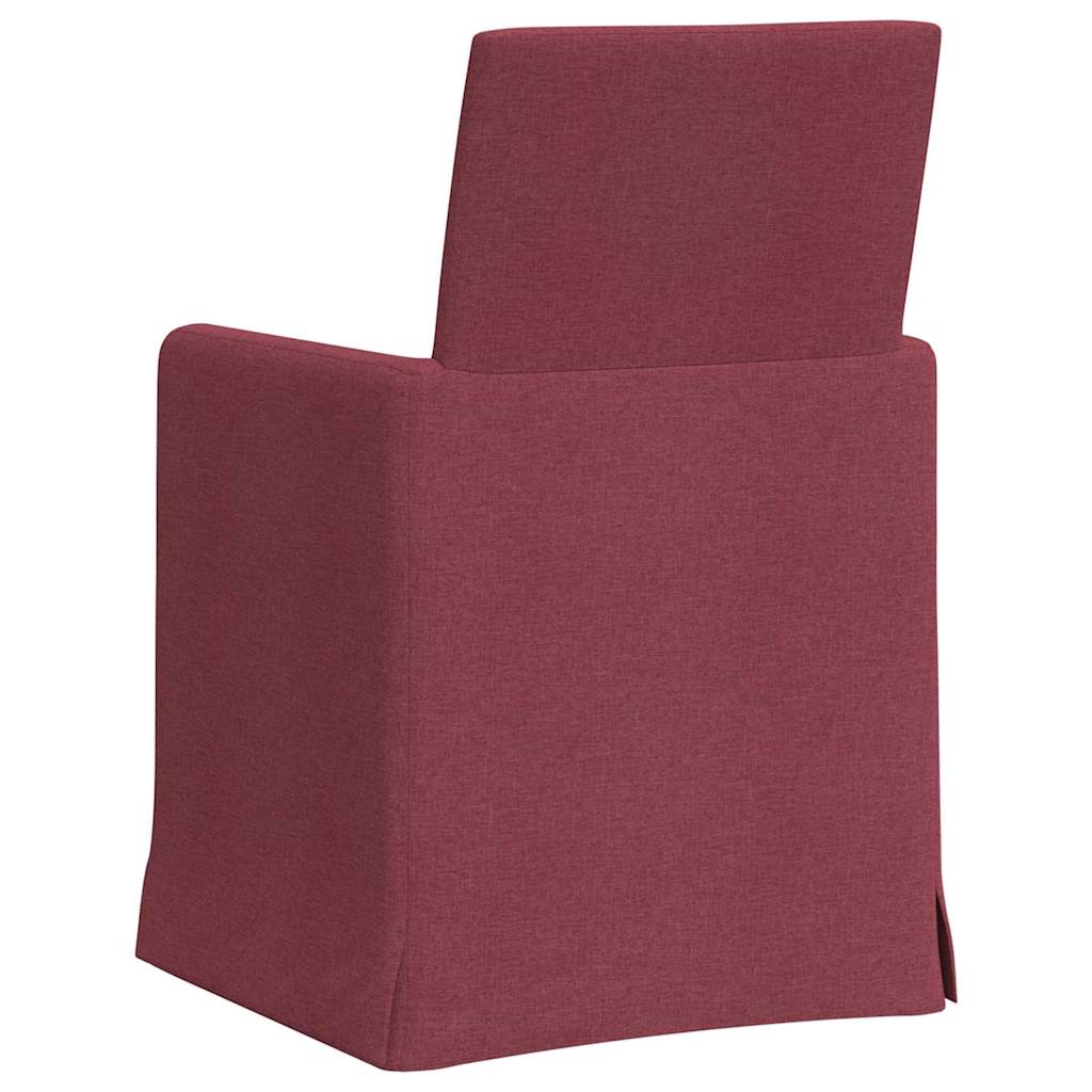 Dining Chairs 2 pcs Wine red 57 x 67 x 95 cm Fabric