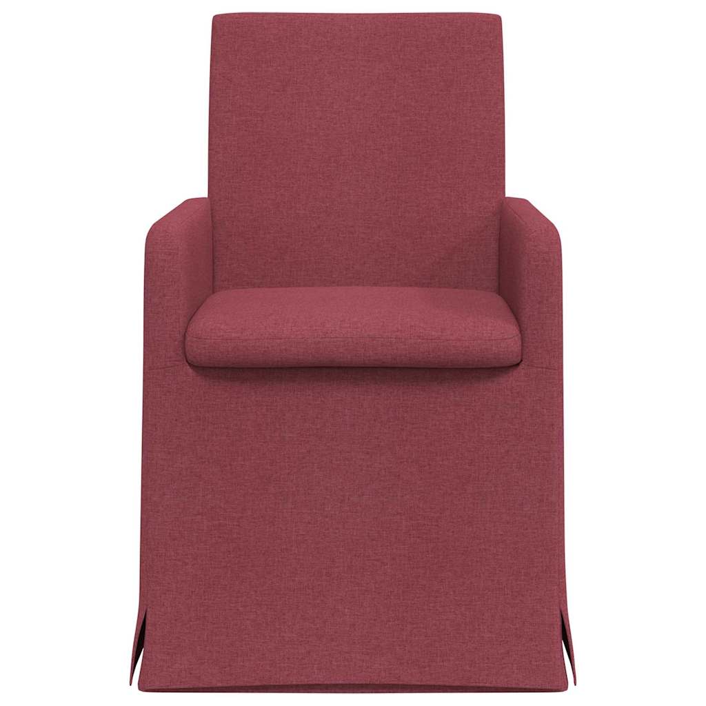 Dining Chairs 2 pcs Wine red 57 x 67 x 95 cm Fabric