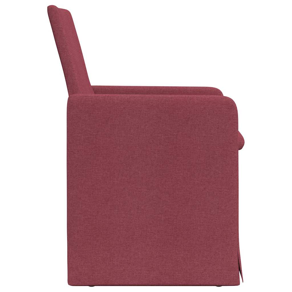 Dining Chairs 2 pcs Wine red 57 x 67 x 95 cm Fabric