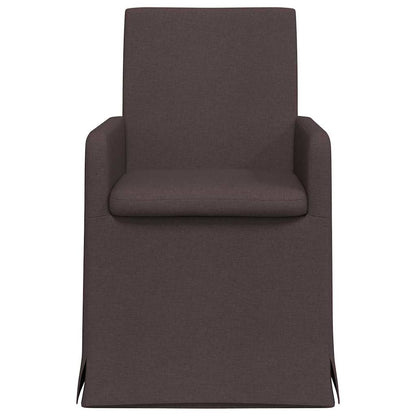 Dining Chairs 2 pcs Dark brown 57 x 67 x 95 cm Fabric