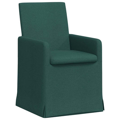 Dining Chairs 2 pcs Dark green 57 x 67 x 95 cm Fabric