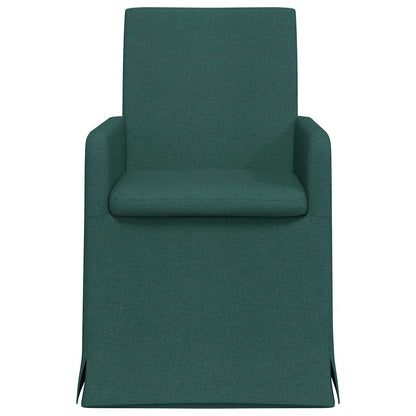 Dining Chairs 2 pcs Dark green 57 x 67 x 95 cm Fabric