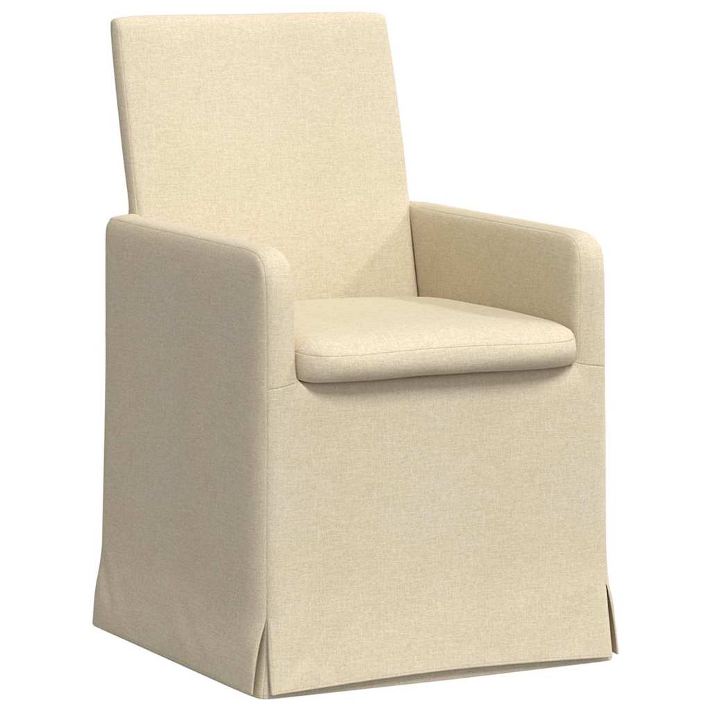 Dining Chairs 2 pcs Cream 57 x 67 x 95 cm Fabric