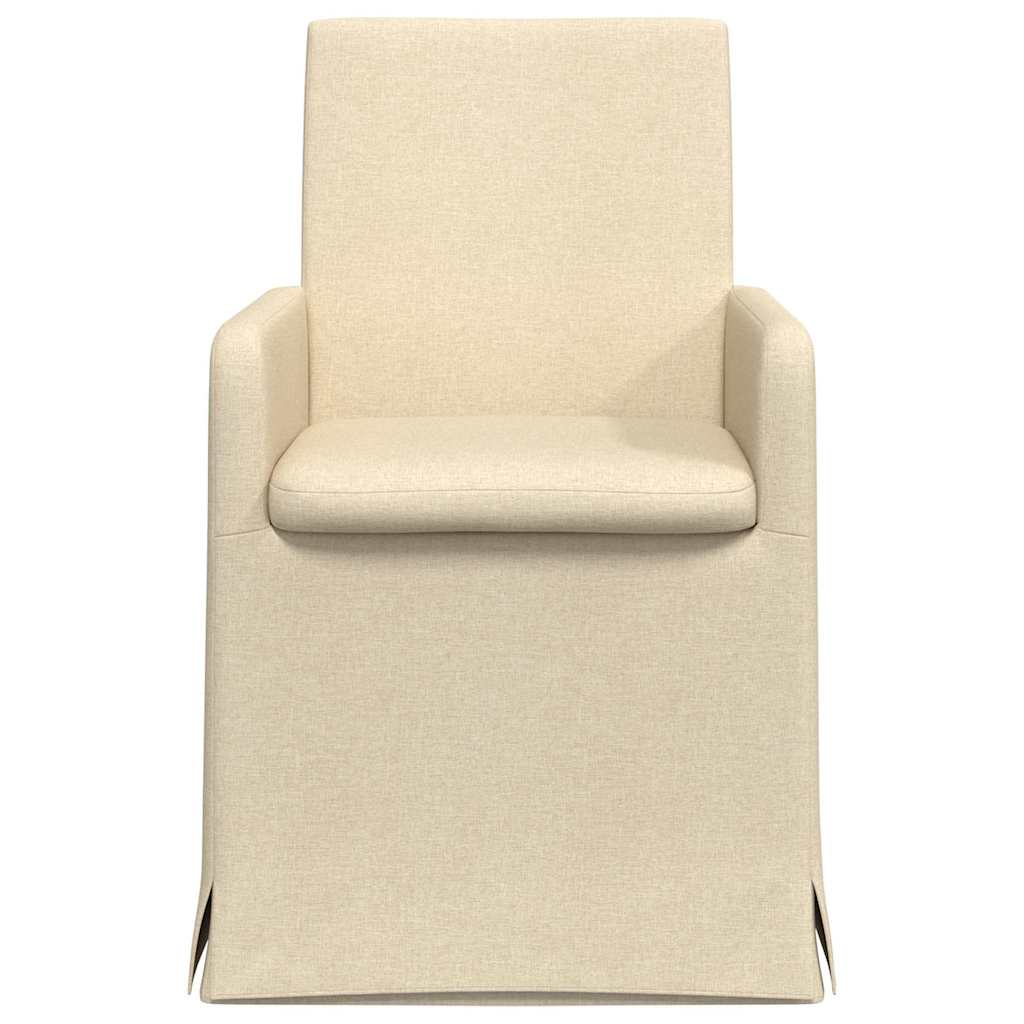 Dining Chairs 2 pcs Cream 57 x 67 x 95 cm Fabric