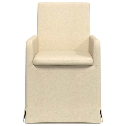 Dining Chairs 2 pcs Cream 57 x 67 x 95 cm Fabric
