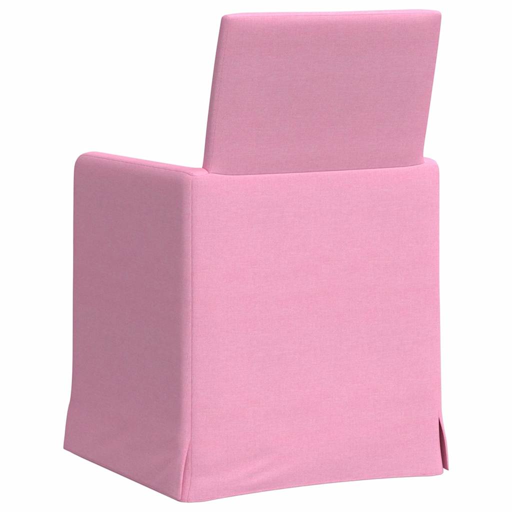 Dining Chairs 2 pcs Pink 57 x 67 x 95 cm Fabric