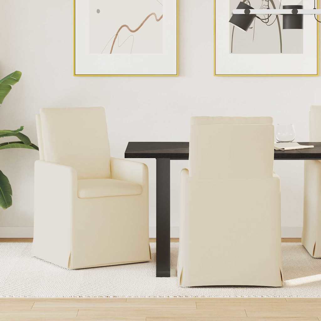 Dining Chairs 2 pcs Beige 57 x 67 x 98 cm Linen