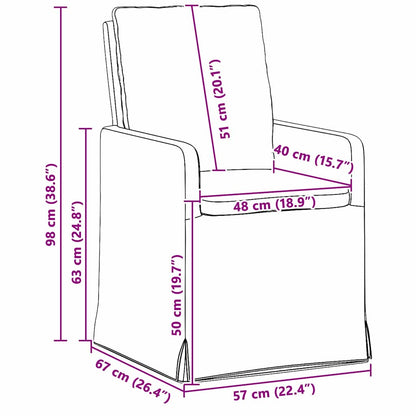 Dining Chairs 2 pcs Beige 57 x 67 x 98 cm Linen