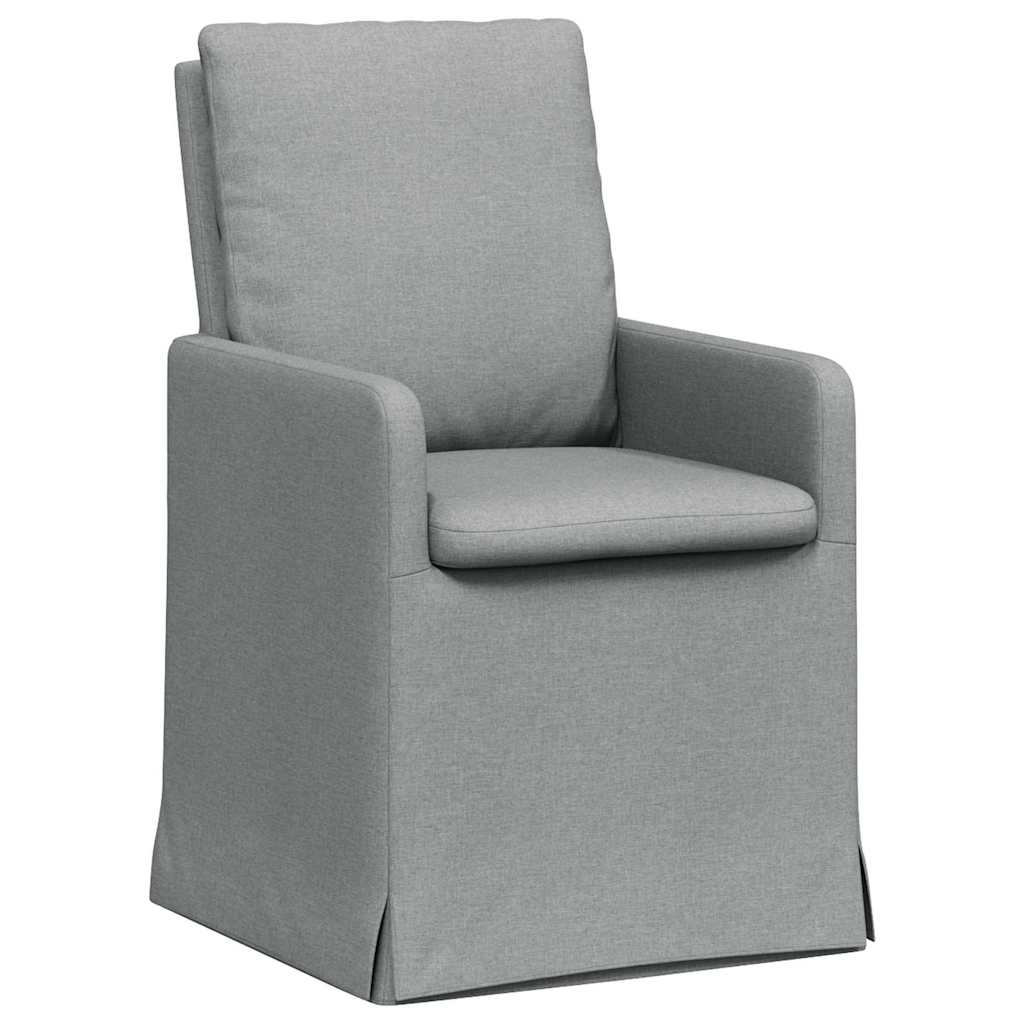 Dining Chairs 2 pcs Light grey 57 x 67 x 98 cm Fabric