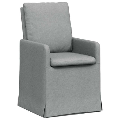 Dining Chairs 2 pcs Light grey 57 x 67 x 98 cm Fabric