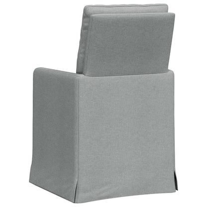 Dining Chairs 2 pcs Light grey 57 x 67 x 98 cm Fabric