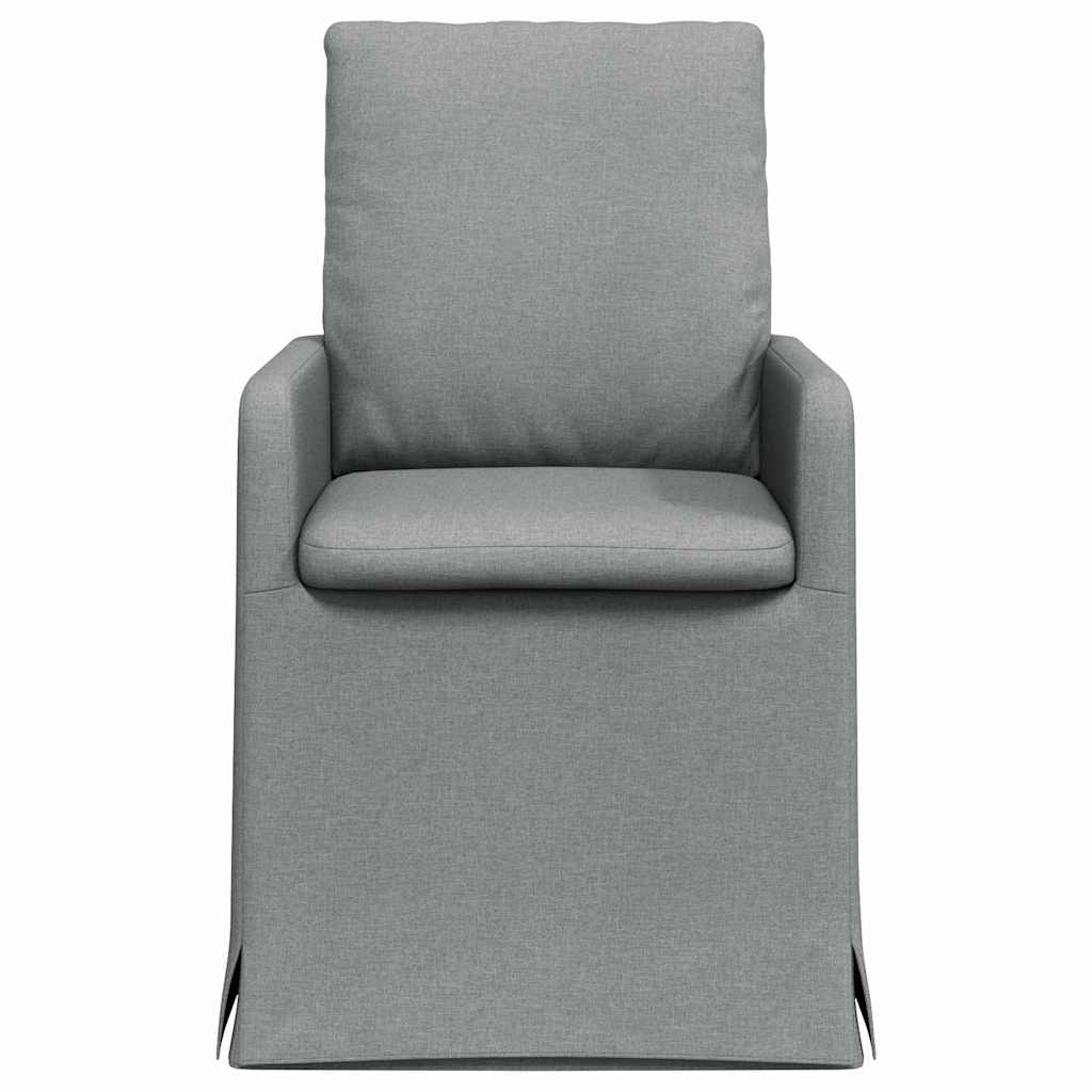 Dining Chairs 2 pcs Light grey 57 x 67 x 98 cm Fabric