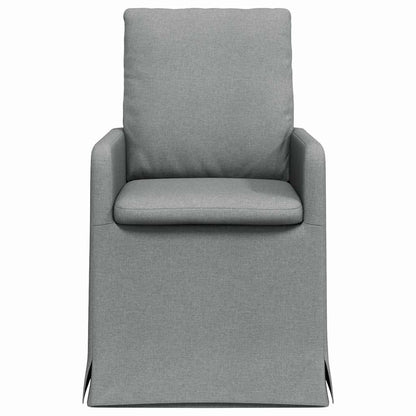 Dining Chairs 2 pcs Light grey 57 x 67 x 98 cm Fabric