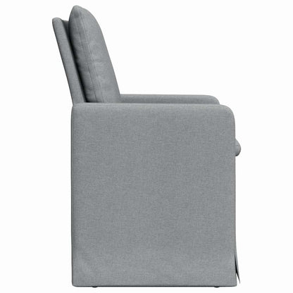 Dining Chairs 2 pcs Light grey 57 x 67 x 98 cm Fabric