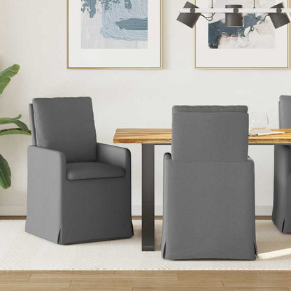Dining Chairs 2 pcs Dark grey 57 x 67 x 98 cm Fabric