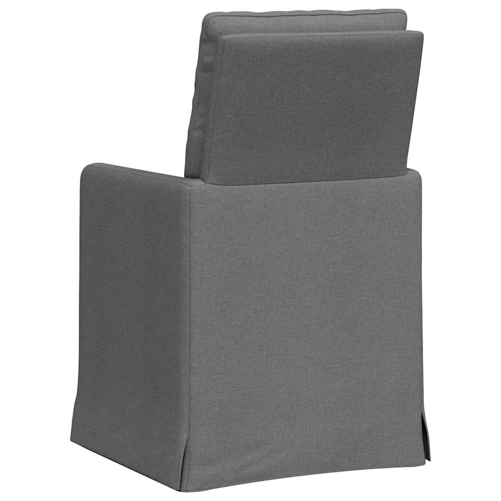 Dining Chairs 2 pcs Dark grey 57 x 67 x 98 cm Fabric