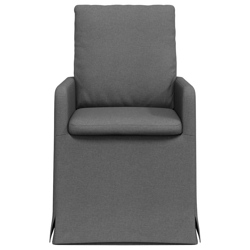 Dining Chairs 2 pcs Dark grey 57 x 67 x 98 cm Fabric