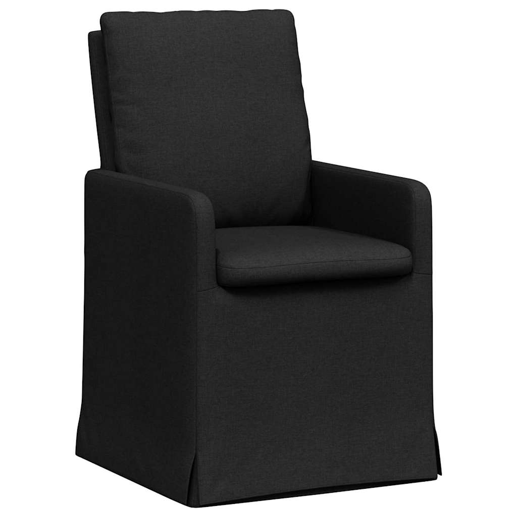Dining Chairs 2 pcs Black 57 x 67 x 98 cm Fabric