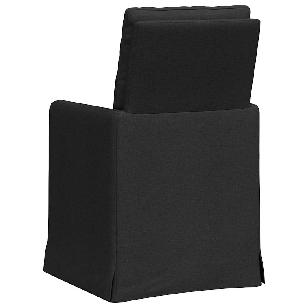Dining Chairs 2 pcs Black 57 x 67 x 98 cm Fabric